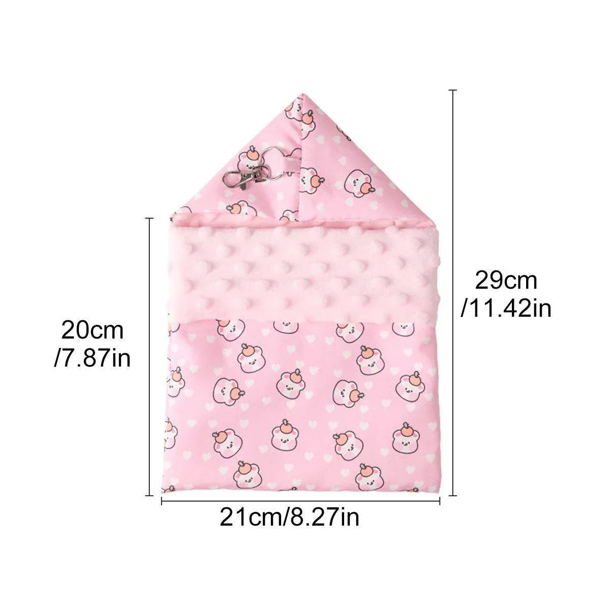 Hanging Cotton-Style Small Pet Sleeping Pouch - Blue, 29 × 21 cm
