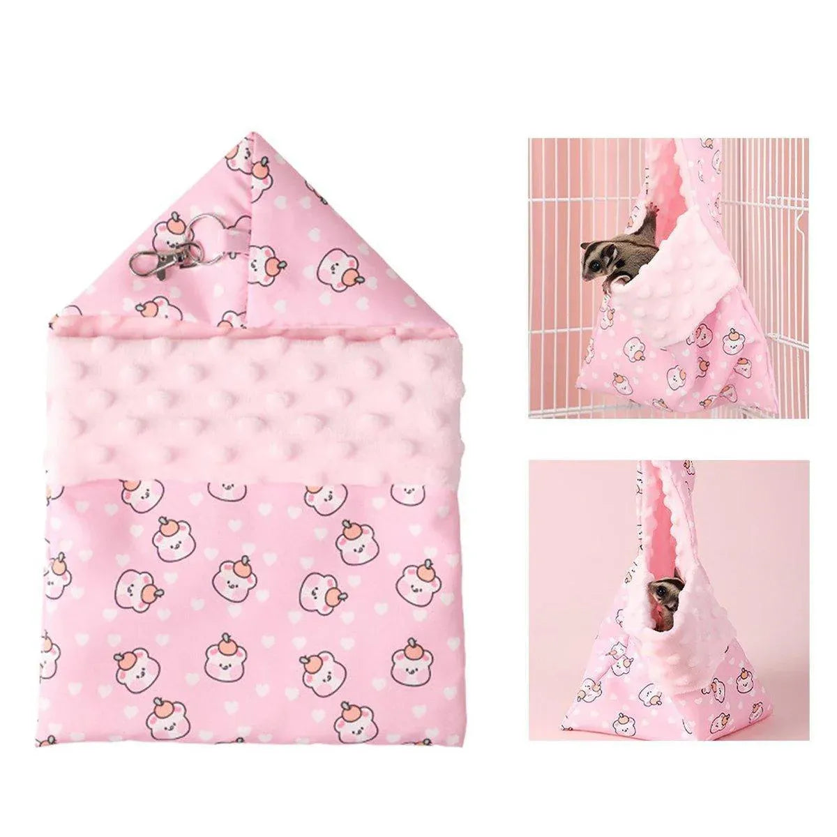 Hanging Cotton-Style Small Pet Sleeping Pouch - Blue, 29 × 21 cm