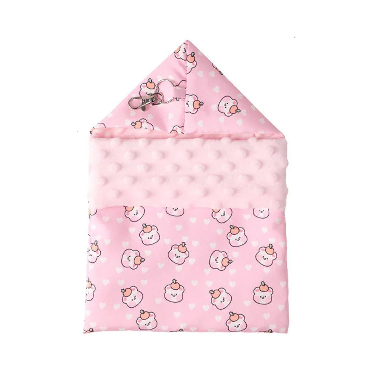Hanging Cotton-Style Small Pet Sleeping Pouch - Pink, 29 × 21 cm