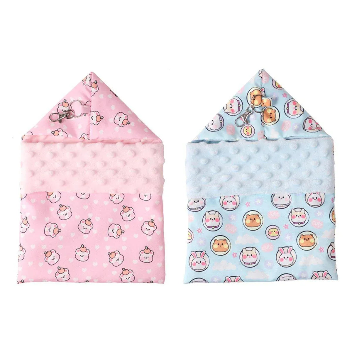 Hanging Cotton-Style Small Pet Sleeping Pouch - Pink, 29 × 21 cm
