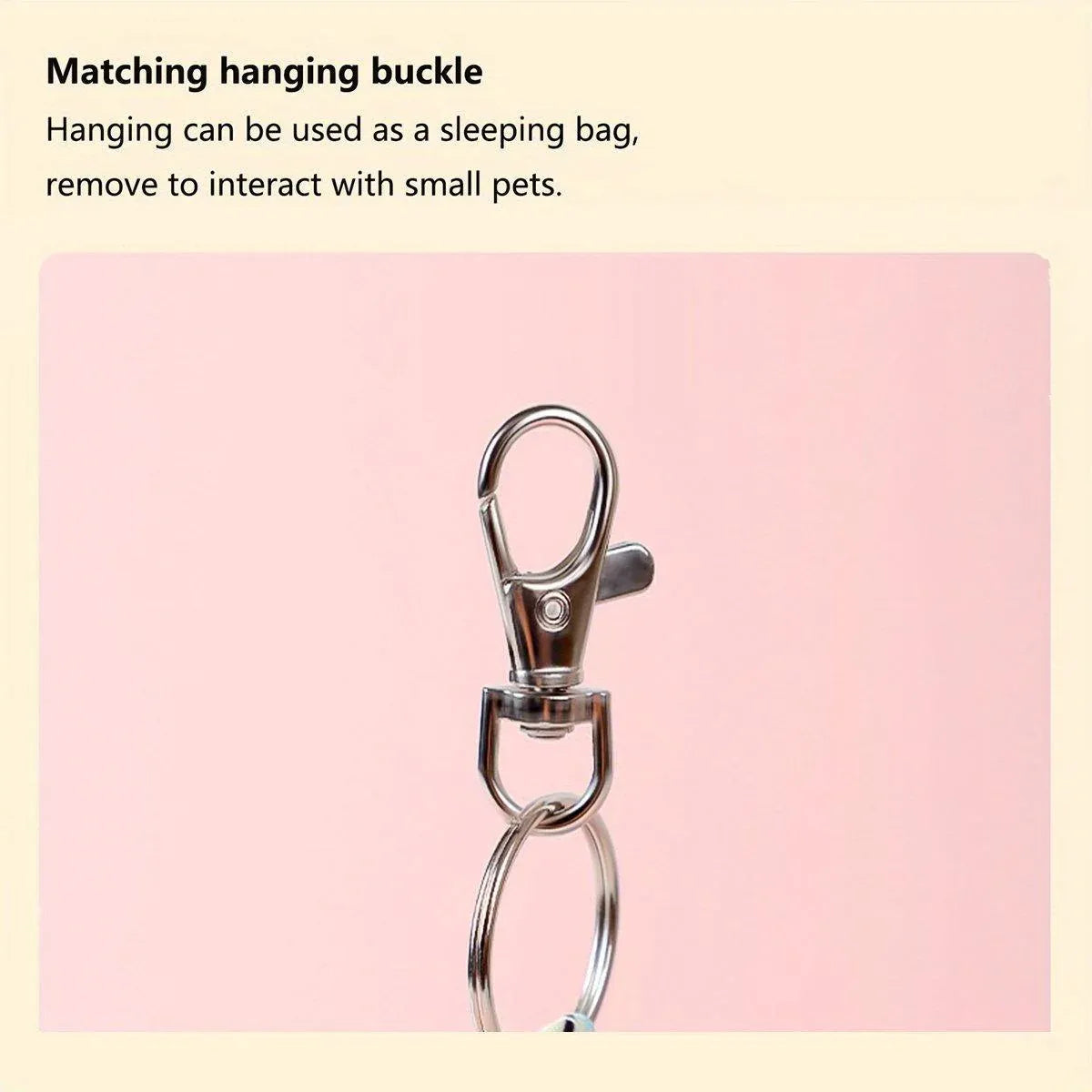 Hanging Cotton-Style Small Pet Sleeping Pouch - Pink, 29 × 21 cm