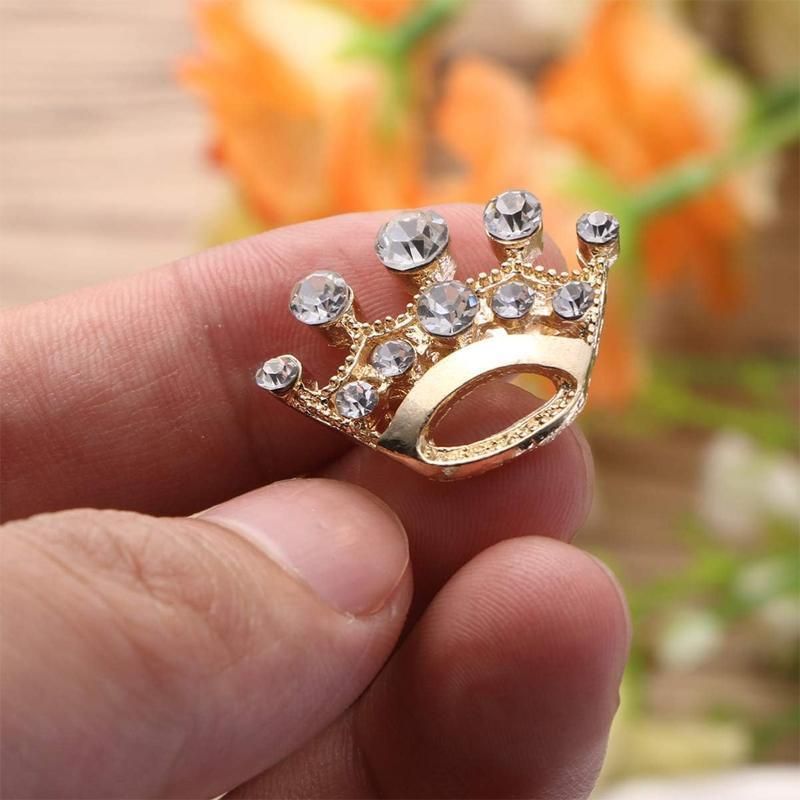 Small Crown Brooch Accessory Fashion Corsage Pin Jewelry Women Men Gift - 1# Gold