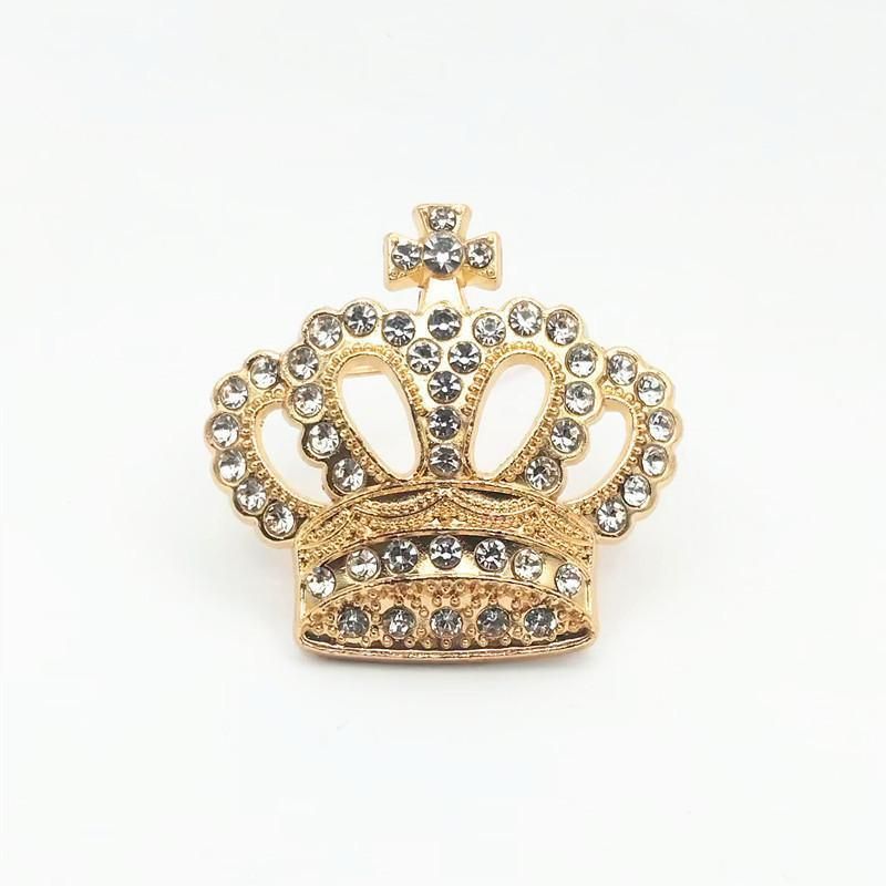 Small Crown Brooch Accessory Fashion Corsage Pin Jewelry Women Men Gift - 1# Gold