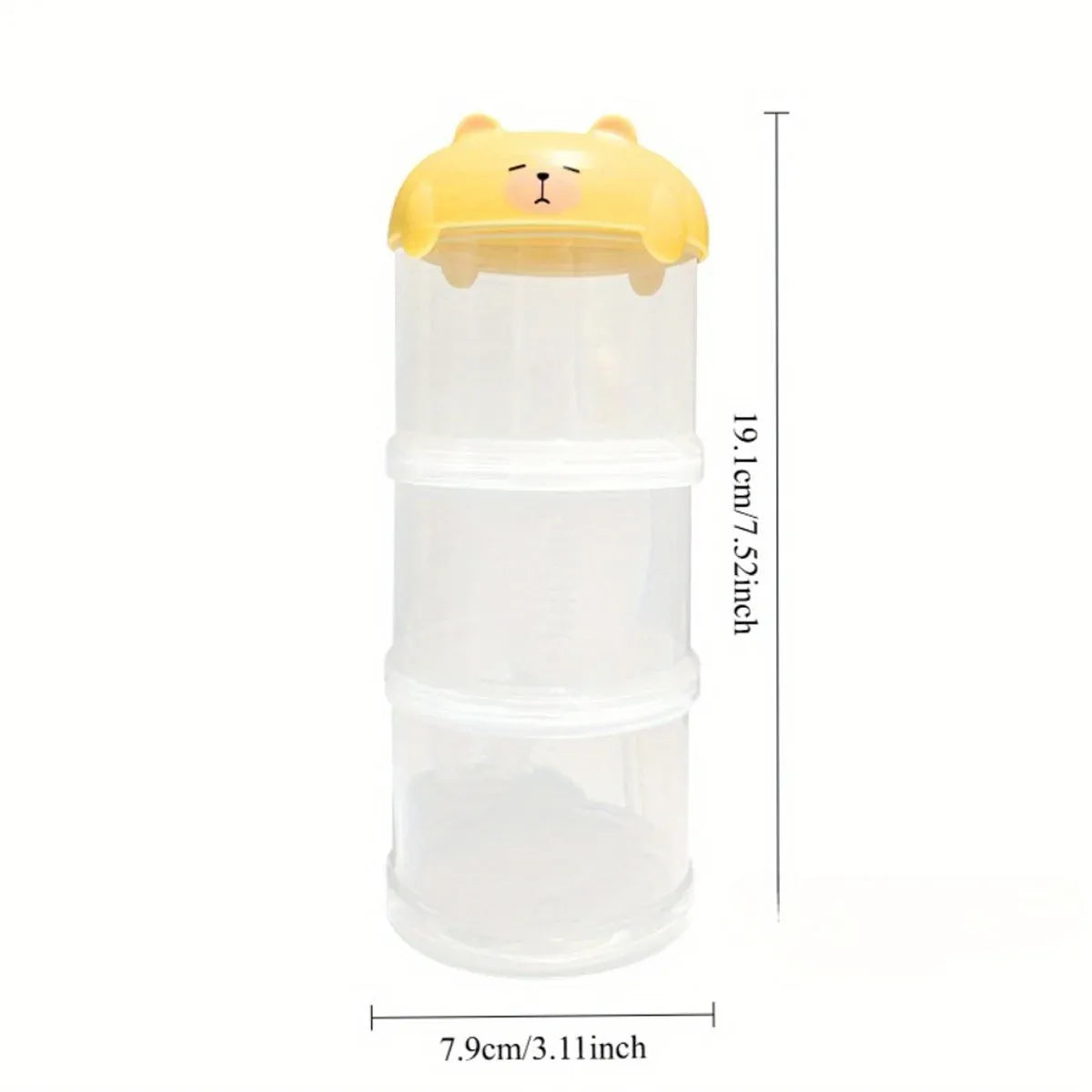 Stackable Three-Tier Pet Treat & Food Storage Container - Coffee, 19.1 cm