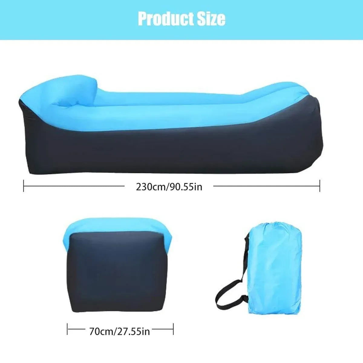 Outdoor Inflatable Sofa Foldable Music Festival Double Air Bed Pillow