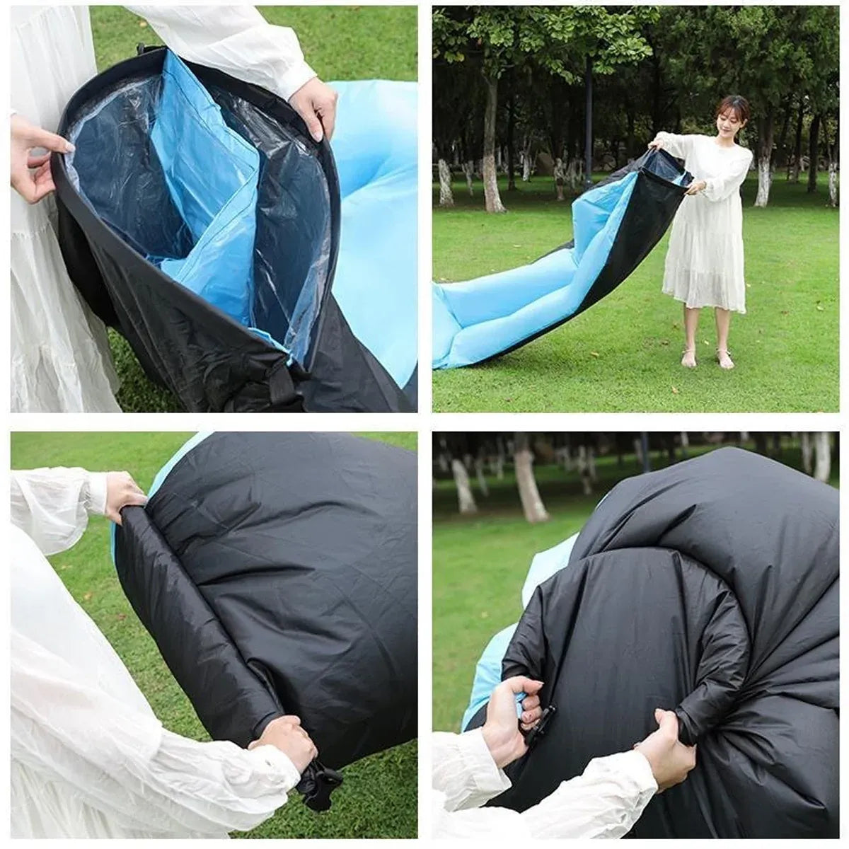 Outdoor Inflatable Sofa Foldable Music Festival Double Air Bed Pillow