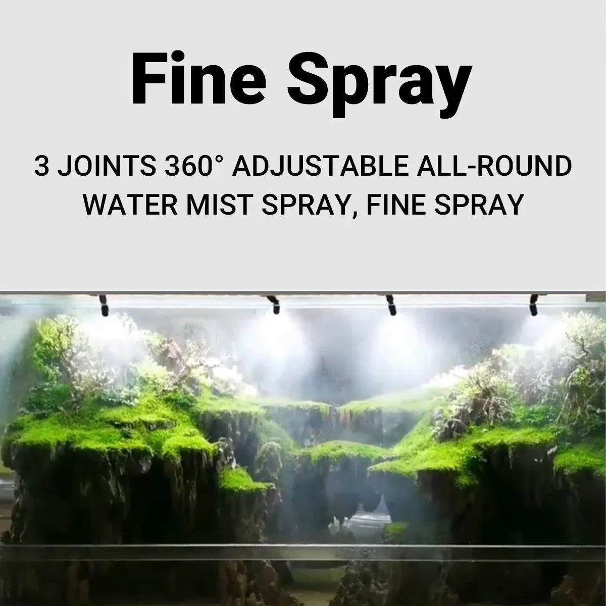 Adjustable Reptile Terrarium Misting Nozzle Set - Double Nozzles