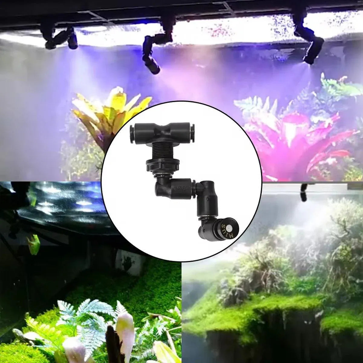 Adjustable Reptile Terrarium Misting Nozzle Set - Double Nozzles