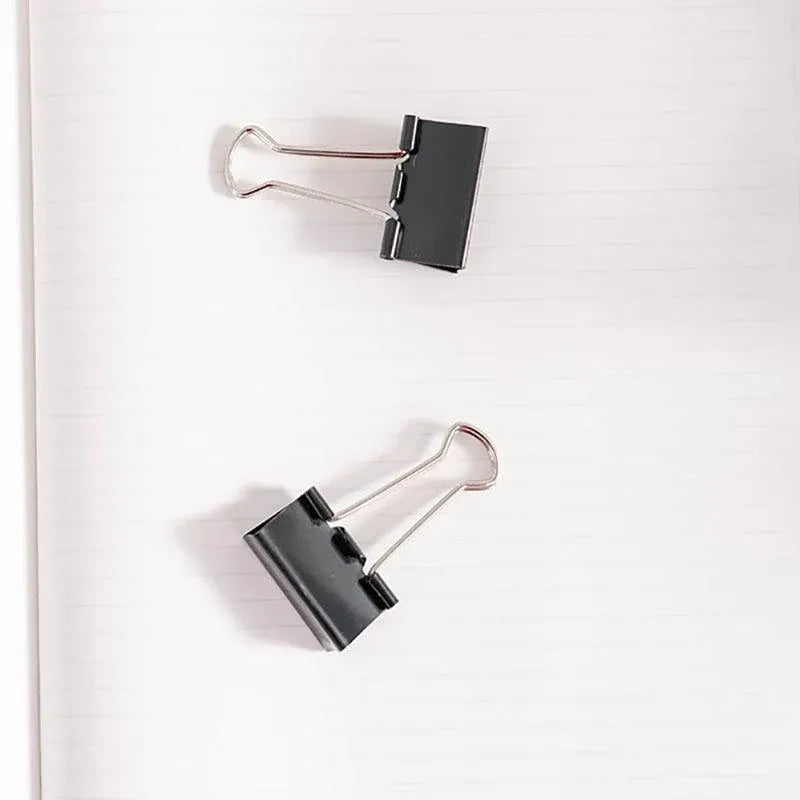 20PCS Black Bulldog Foldback Clips Document Paper Clamps Multiple Sizes - Blue 32mm — product photo 8
