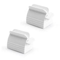 Large Bathroom Toothpaste Squeezer Tube Easy Stand Dispenser Rolling Holder Seat - White