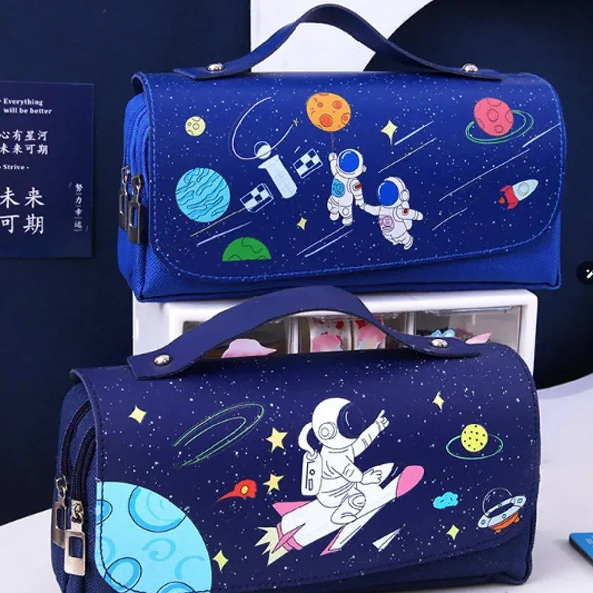 Functional Pencil Case Stationery Bag Pen Holder Storage Organizer for School - 03 — product image 7