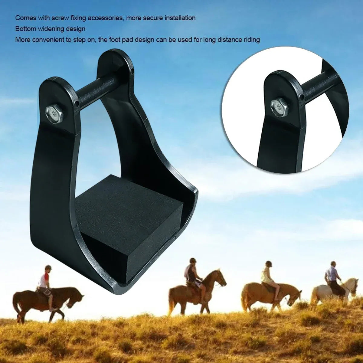Adjustable Plastic Equestrian Stirrups, 2-Pack