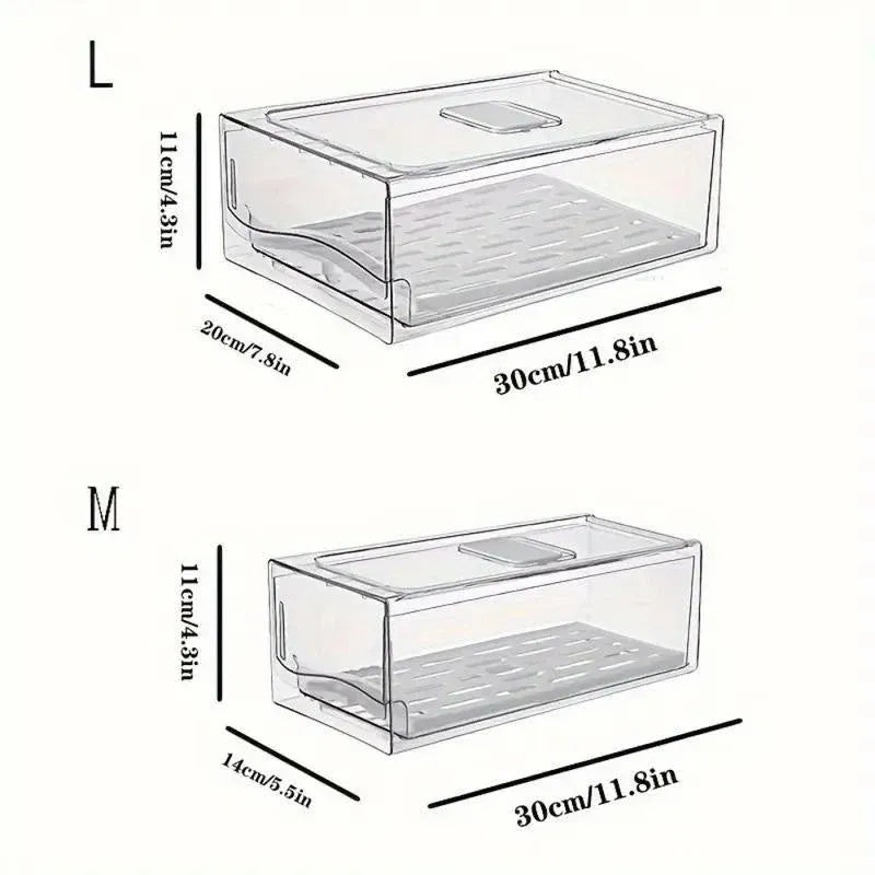 Kitchen Fridge Drawer Organiser Storage Boxes Refrigerator Storage Containers - 20cm — product image 4