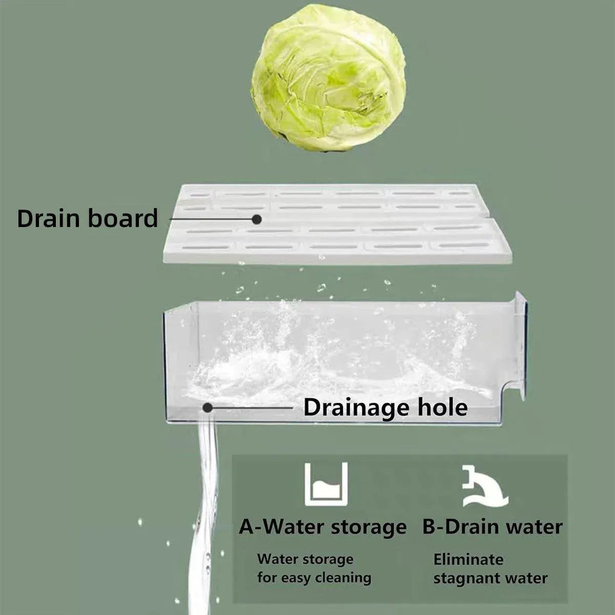 Kitchen Fridge Drawer Organiser Storage Boxes Refrigerator Storage Containers - 20cm — product image 6