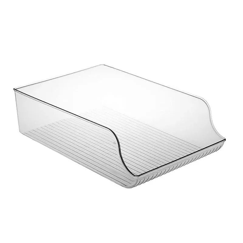 Clear Plastic Beverage Organizer Fridge Storage Shelf Holder for Kitchen Pantry — product image 2