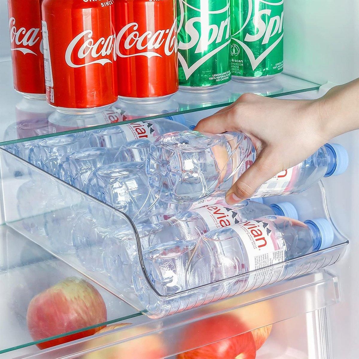 Clear Plastic Beverage Organizer Fridge Storage Shelf Holder for Kitchen Pantry — product image 6