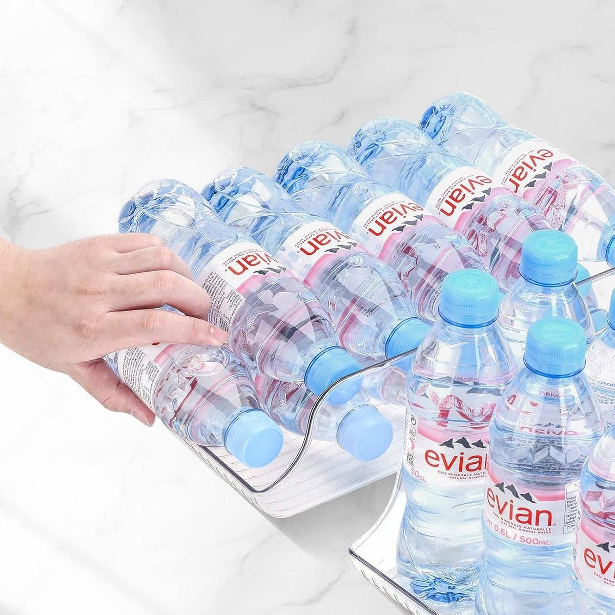 Clear Plastic Beverage Organizer Fridge Storage Shelf Holder for Kitchen Pantry — product image 11