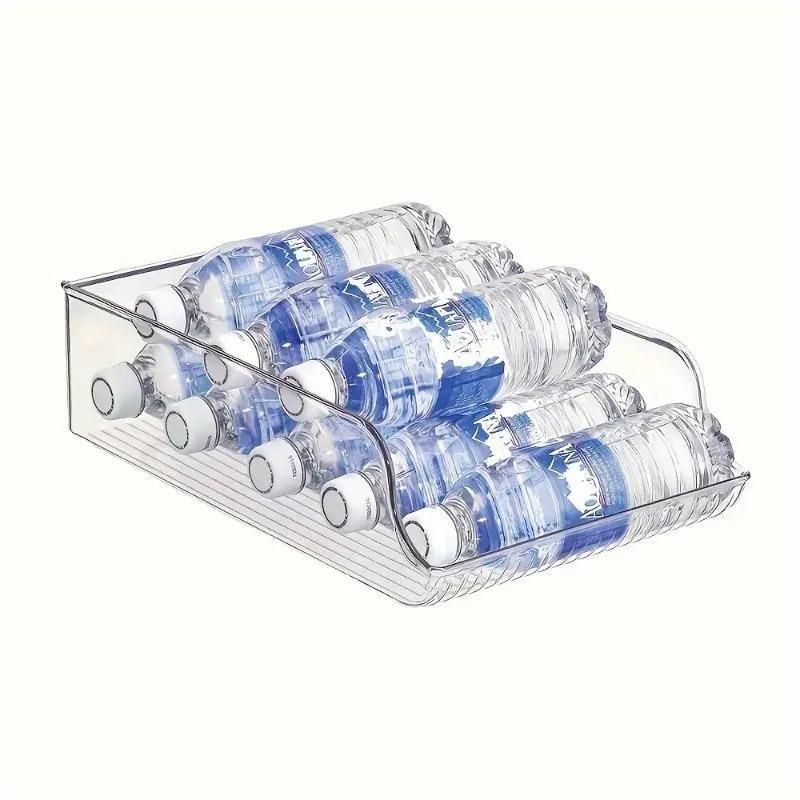 Clear Plastic Beverage Organizer Fridge Storage Shelf Holder for Kitchen Pantry — product image 14