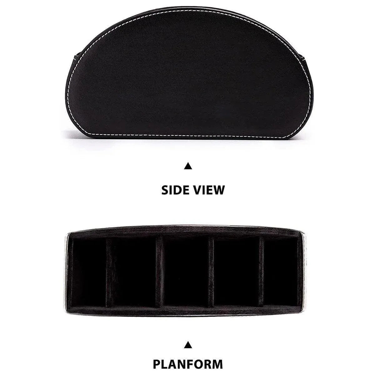 PU Leather Desktop Organiser Remote Control Office Cosmetic Storage Box Holder — product image 7