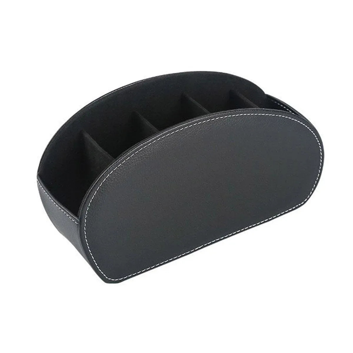 PU Leather Desktop Organiser Remote Control Office Cosmetic Storage Box Holder — product image 13