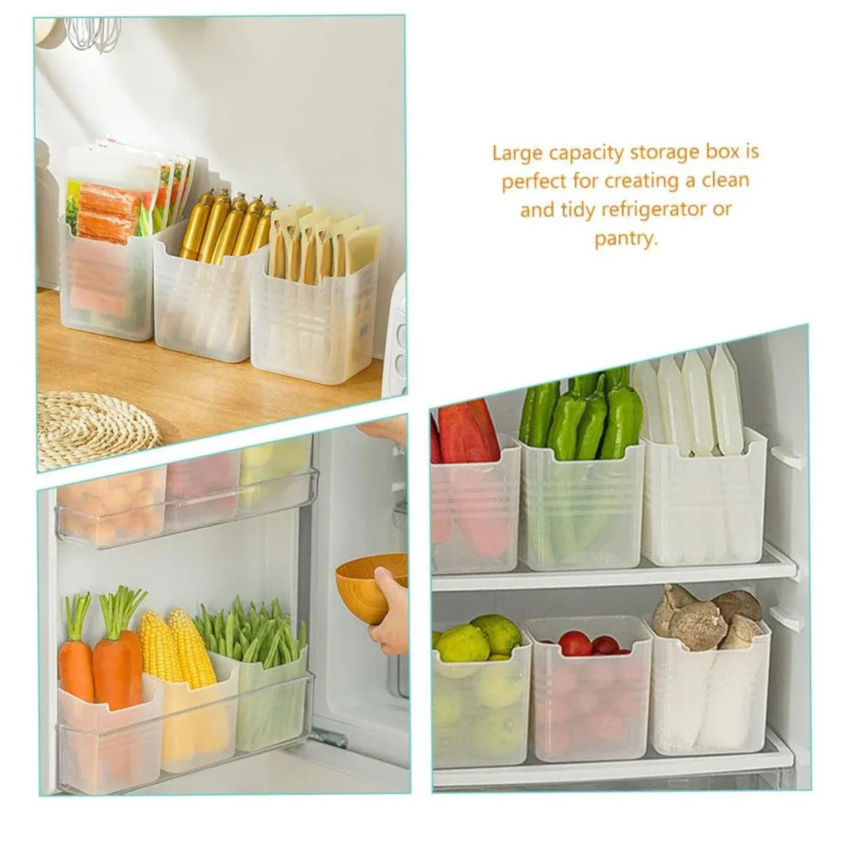 6-Piece Clear Fridge Storage Box Set — product image 4