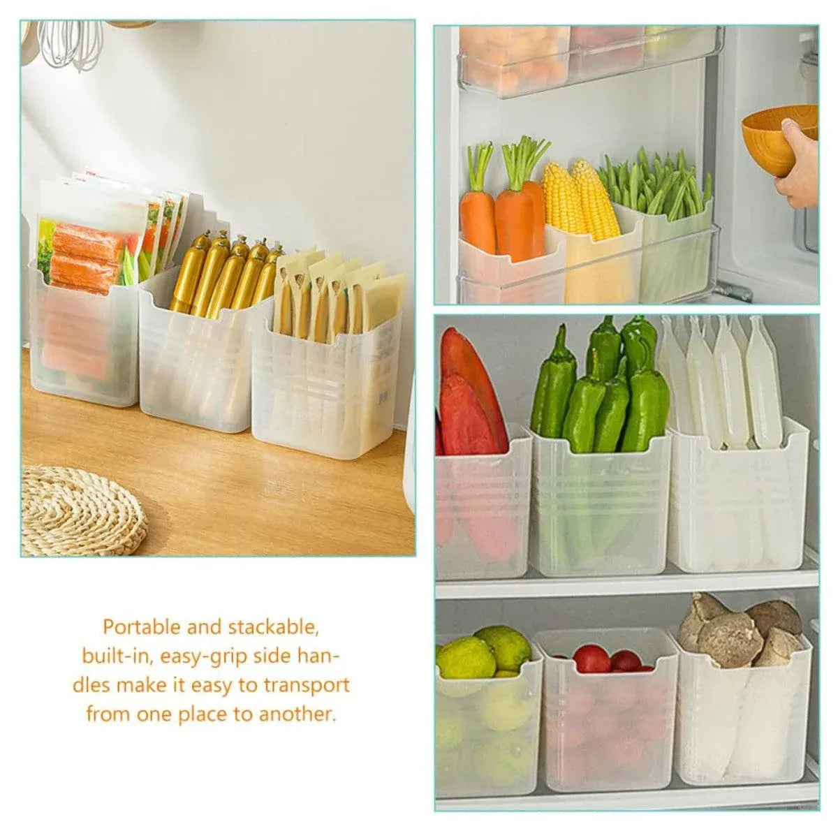 6-Piece Clear Fridge Storage Box Set — product image 6