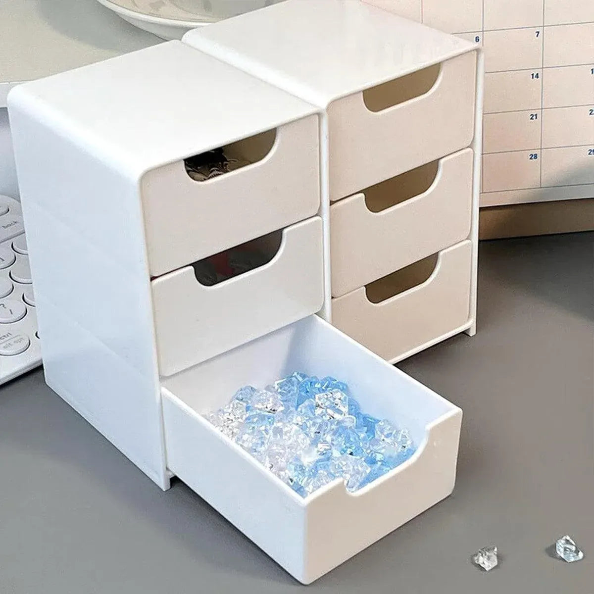 Mini Desktop Organiser Box Portable Storage Box for Office Home Desk Accessories — product photo 9