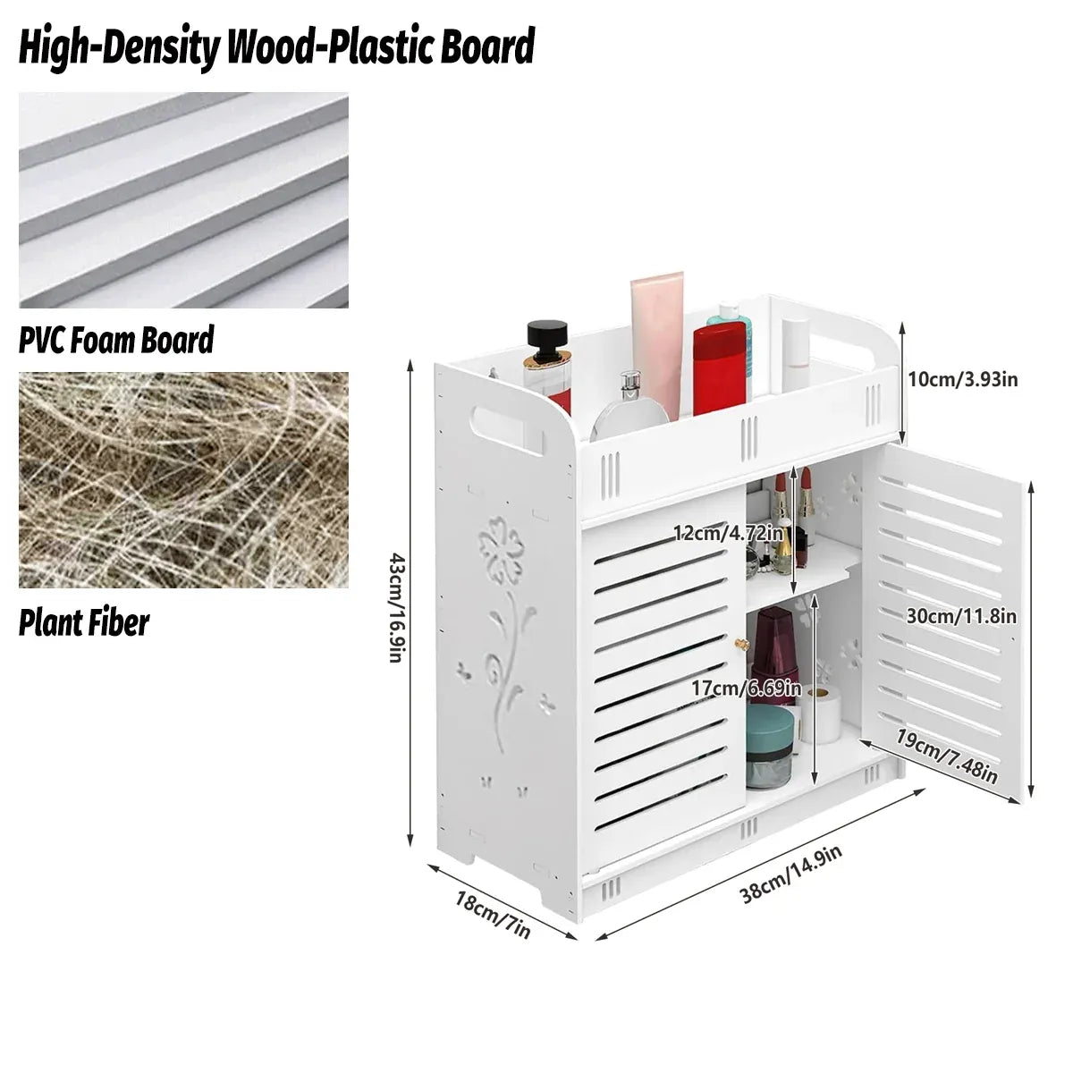 No-Drill Wall-Mounted Bathroom Skincare Storage Rack — product image 3 of 14