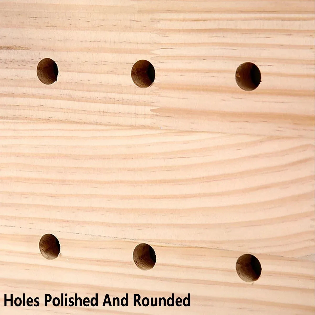 Wooden Pegboard Wall Shelf Hanging Storage for Home Office Display Sturdy