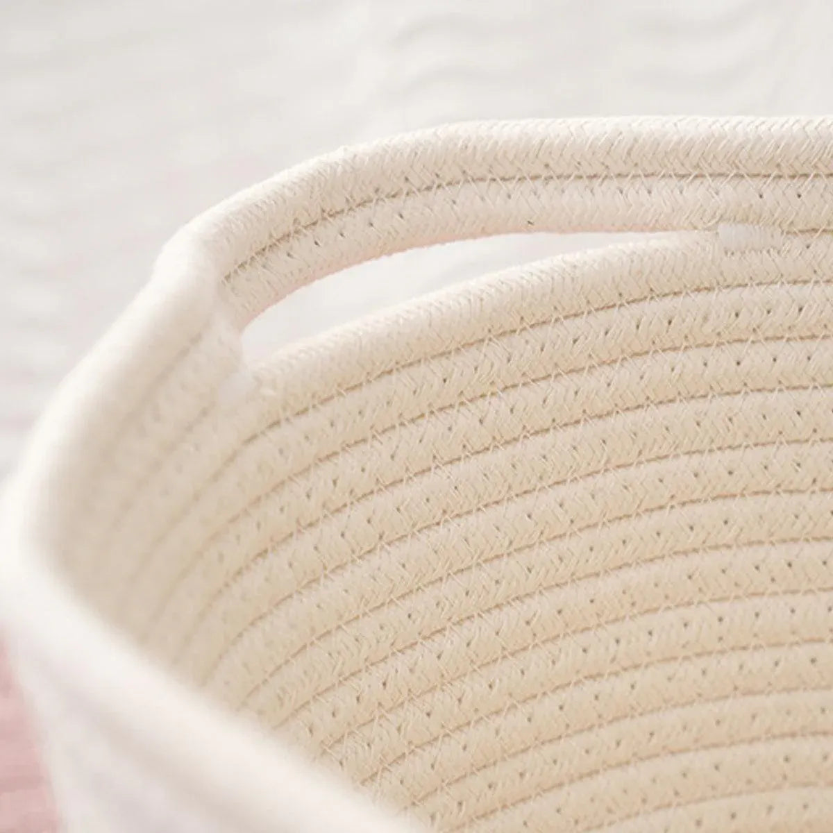 Rainbow Cotton Rope Storage Basket Handheld Desktop Organizer Large Basket — product image 10