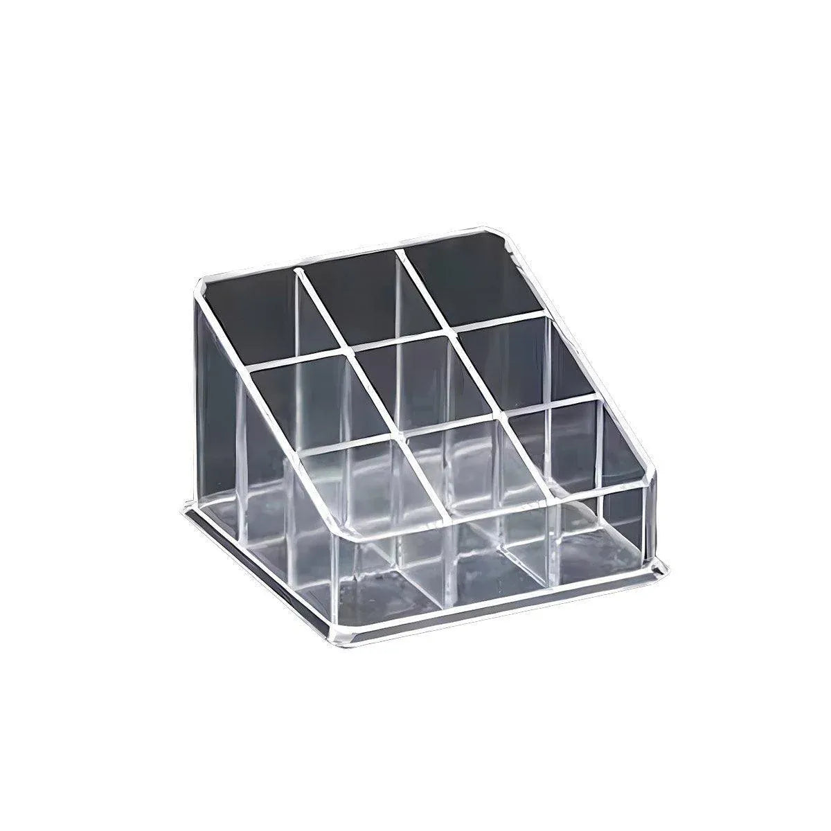Desktop Transparent Storage Organizer Box Multi-Compartment Display Rack Holder - 9 grids — product image 1