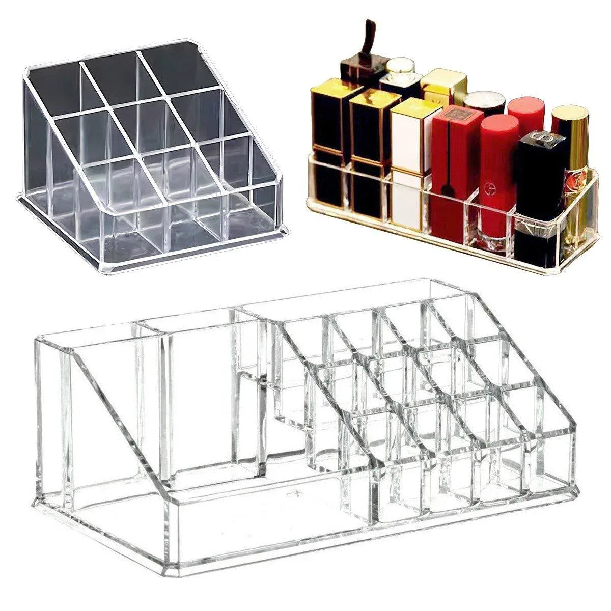 Desktop Transparent Storage Organizer Box Multi-Compartment Display Rack Holder - 9 grids — product image 3