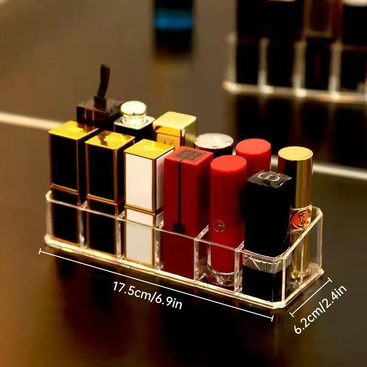 Desktop Transparent Storage Organizer Box Multi-Compartment Display Rack Holder - 9 grids — product image 4