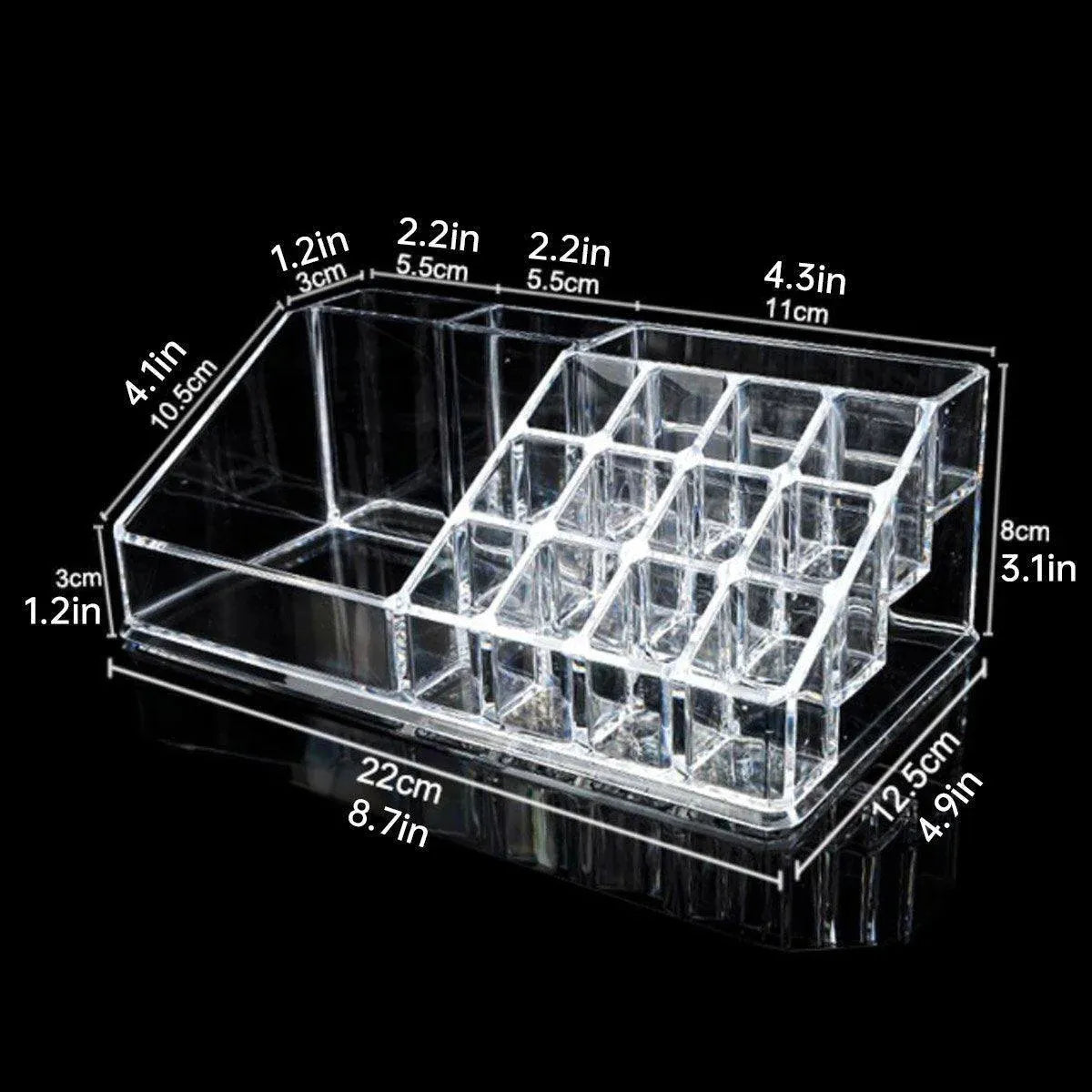Desktop Transparent Storage Organizer Box Multi-Compartment Display Rack Holder - 9 grids — product image 5