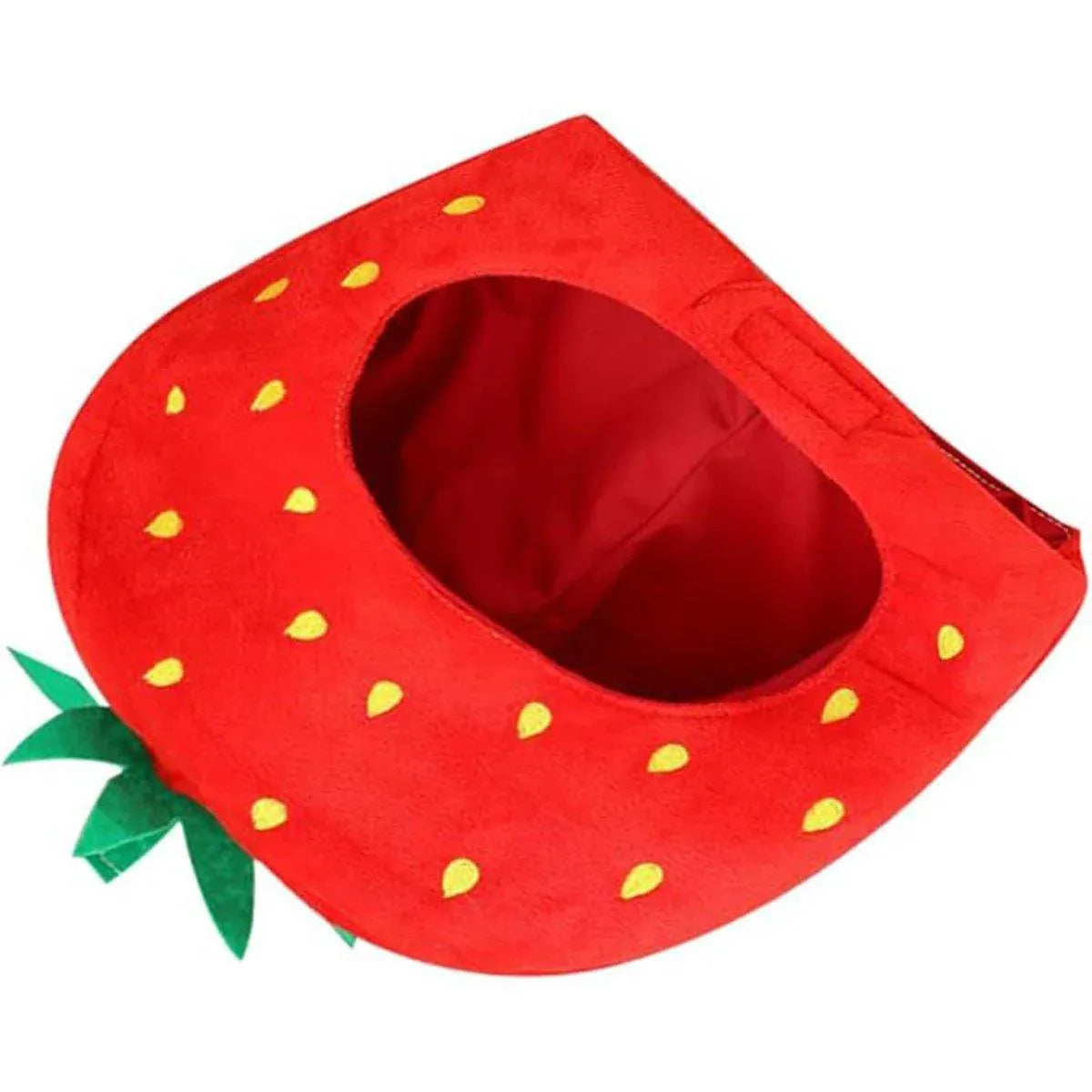 Plush Strawberry Pet Costume Hat – supplier product photograph 2 of 13