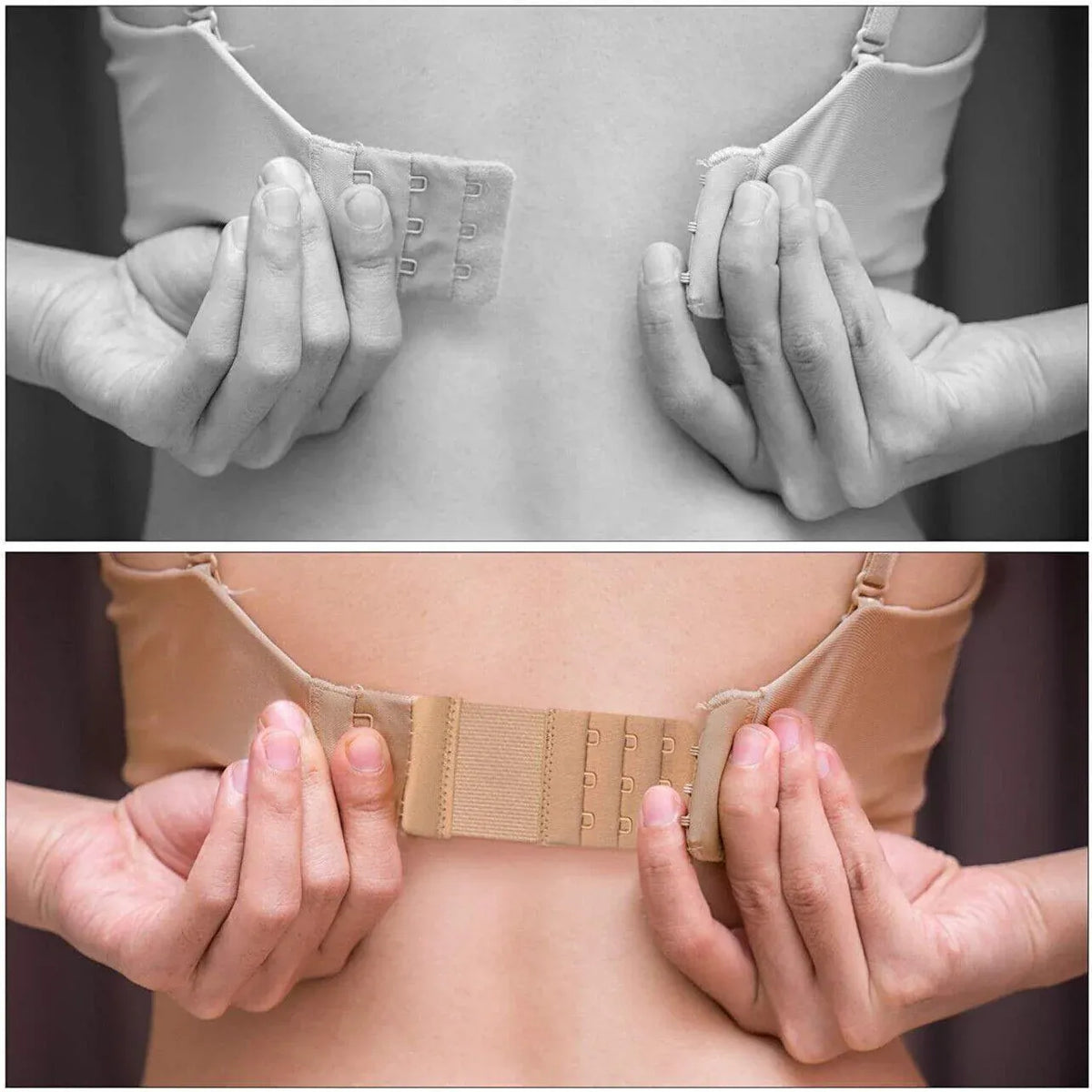 Maternity Strap Clip On Bra Extender Extension 3 Hooks Ladies Plus Size - White