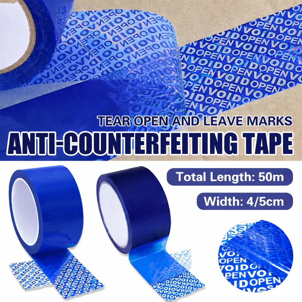 Blue VOID Tamper Evident Sealing Tape for Cartons Documents and Parcels - 5cm — product photo 2