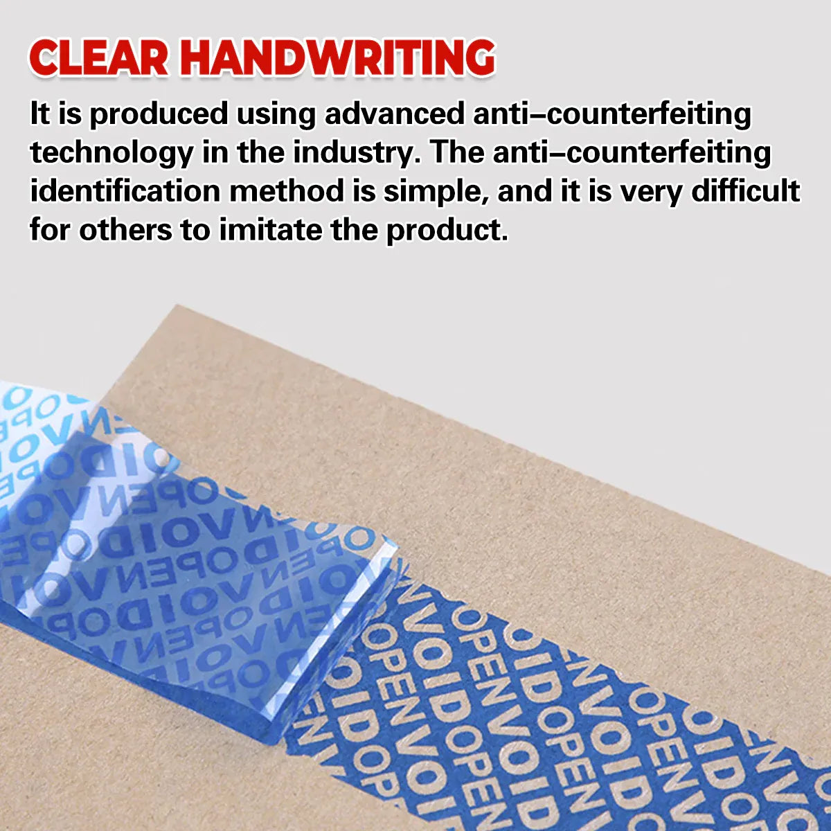 Blue VOID Tamper Evident Sealing Tape for Cartons Documents and Parcels - 5cm — product photo 5