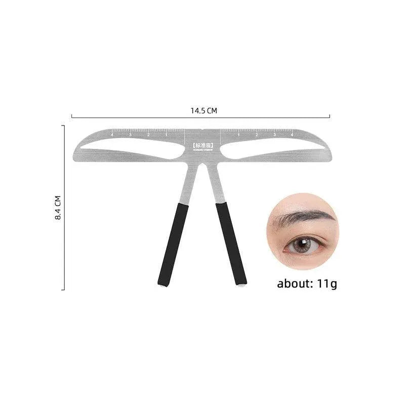 Brow Stencil Shaper Tattoo Eyebrow Kit Ruler 3D Balance Template Makeup Tool Au - #01 Akinami Eyebrow — product photo 7