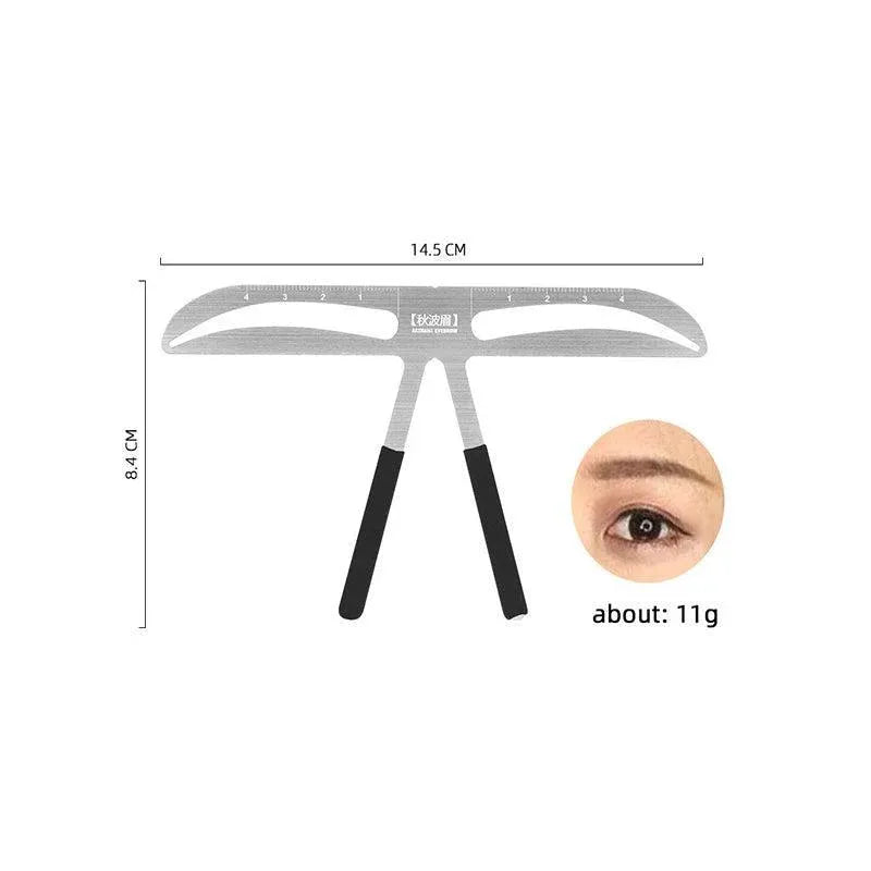 Brow Stencil Shaper Tattoo Eyebrow Kit Ruler 3D Balance Template Makeup Tool Au - #01 Akinami Eyebrow — product photo 8