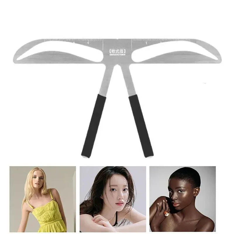 Brow Stencil Shaper Tattoo Eyebrow Kit Ruler 3D Balance Template Makeup Tool Au - #01 Akinami Eyebrow — product photo 11