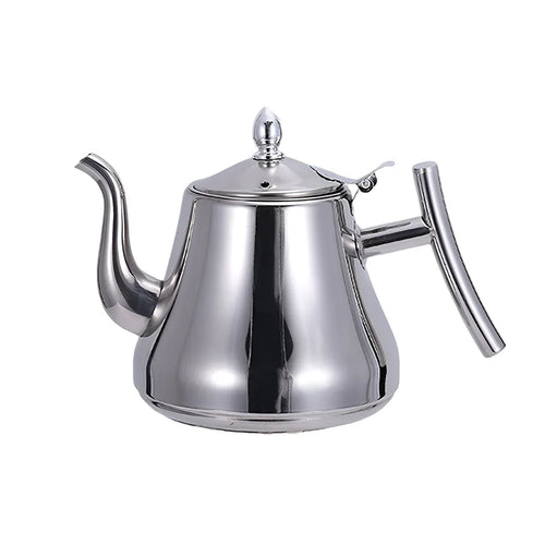 1 L Stainless Steel Teapot with Fine-Mesh Strainer