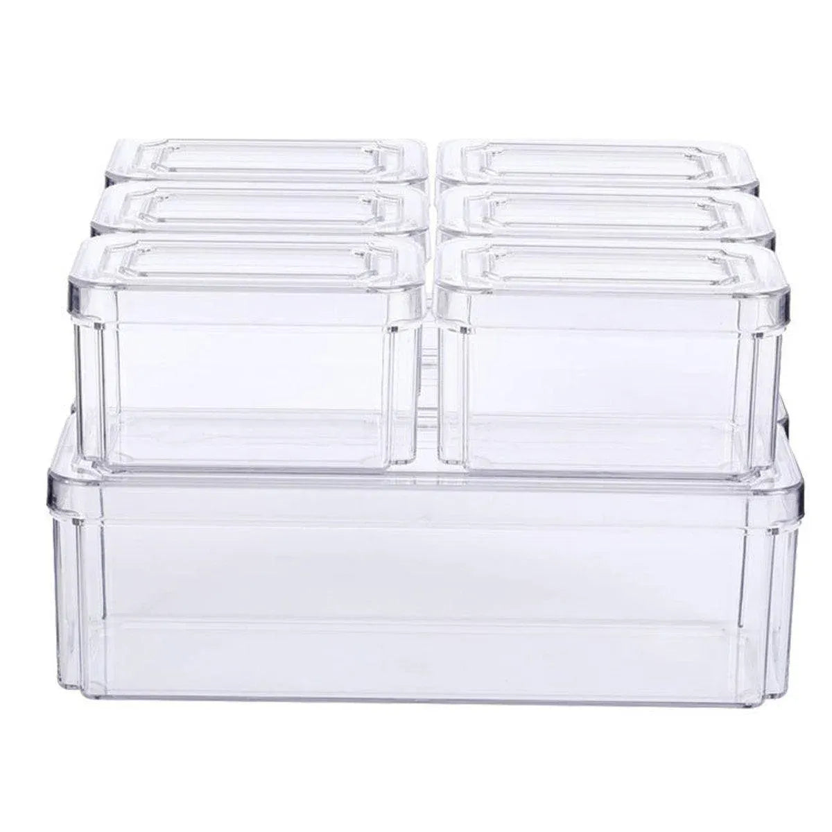 10PCS Clear PET Refrigerator Storage Box Food Grade Fruit Freezer Organizer Set — product image 14