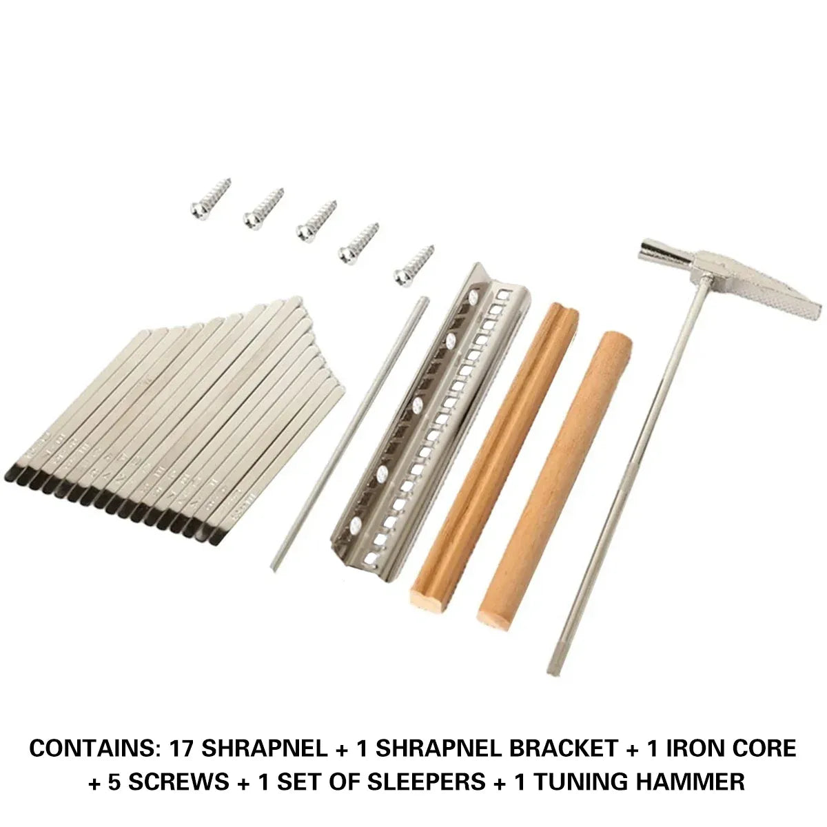 17-Tone Keyboard Set with Soundboard and Tuning Hammer for Musical Instrument — product image 12