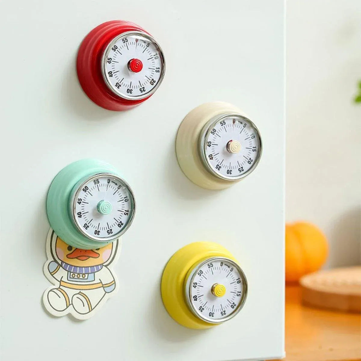 60-Minute Magnetic Mechanical Countdown Kitchen Timer – Red