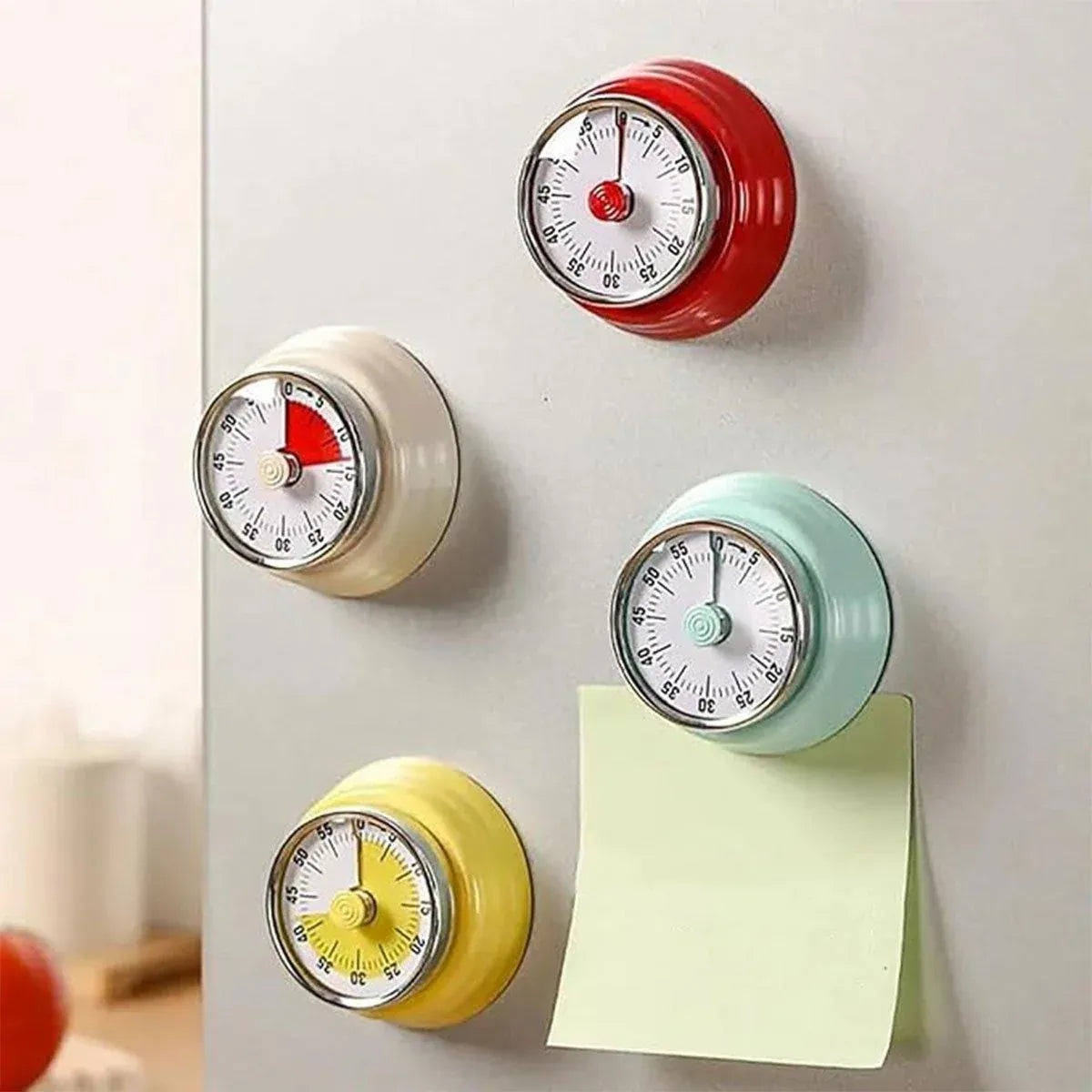 60-Minute Magnetic Mechanical Countdown Kitchen Timer – Red