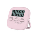 Digital Kitchen Timer 99 Minute Countdown Clock With LCD Display and Metal Mount - Pink