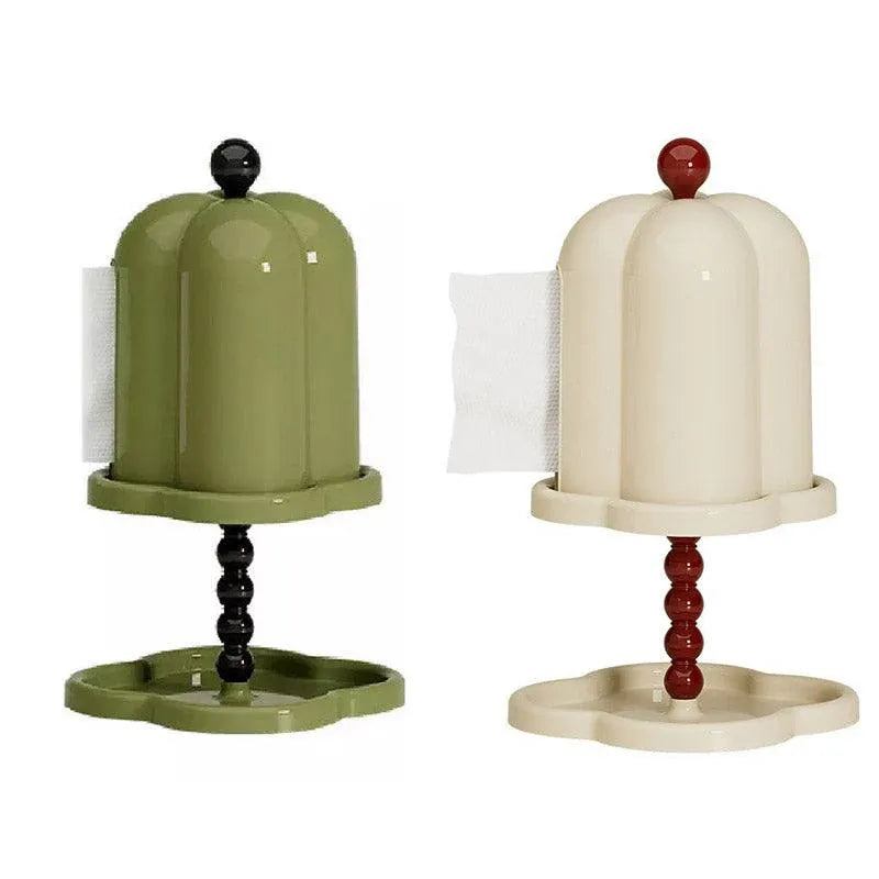 Vintage Double-Layer Dustproof Tissue Holder with Storage Tray – Green — product image 3 of 15