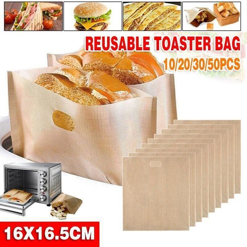 10-50Pcs Reusable Gluten-Free Toaster Bags for Sandwich Toasting - 10PCS — product photo 2