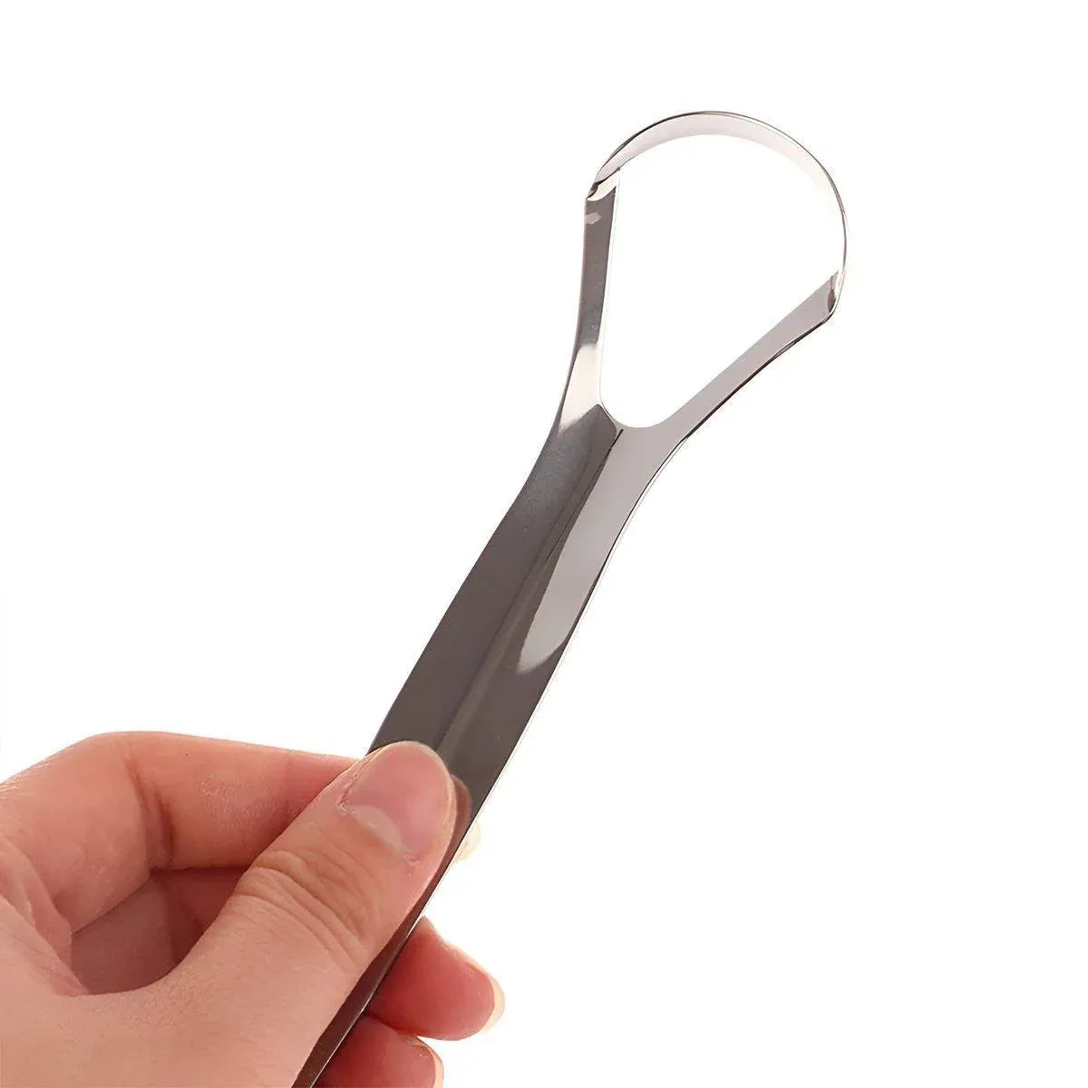 2pcs Stainless Steel Tongue Scraper Oral Tools Tongue Coating Cleaner Device